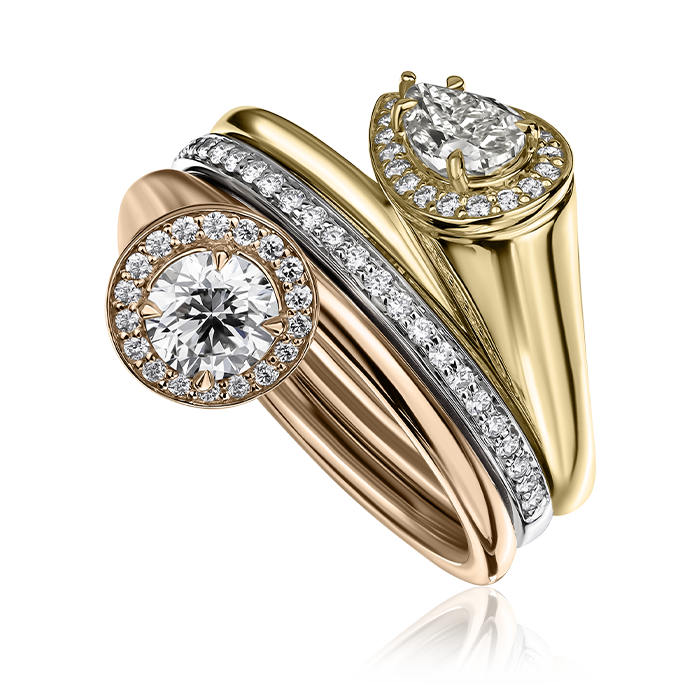 Crisscut New York Yellow Diamond and Crisscut® Round Diamond Band