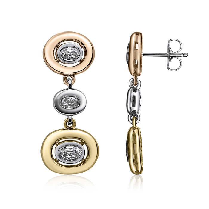 Crisscut New York L’Amour Crisscut® Oval Diamond Earrings