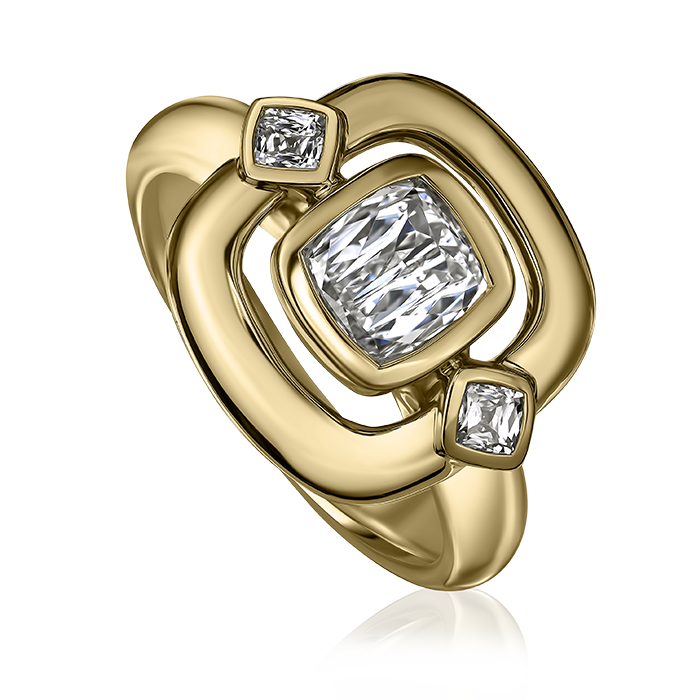 Crisscut New York L’Amour Crisscut® Cushion & Crisscut® Cushion Diamond Band