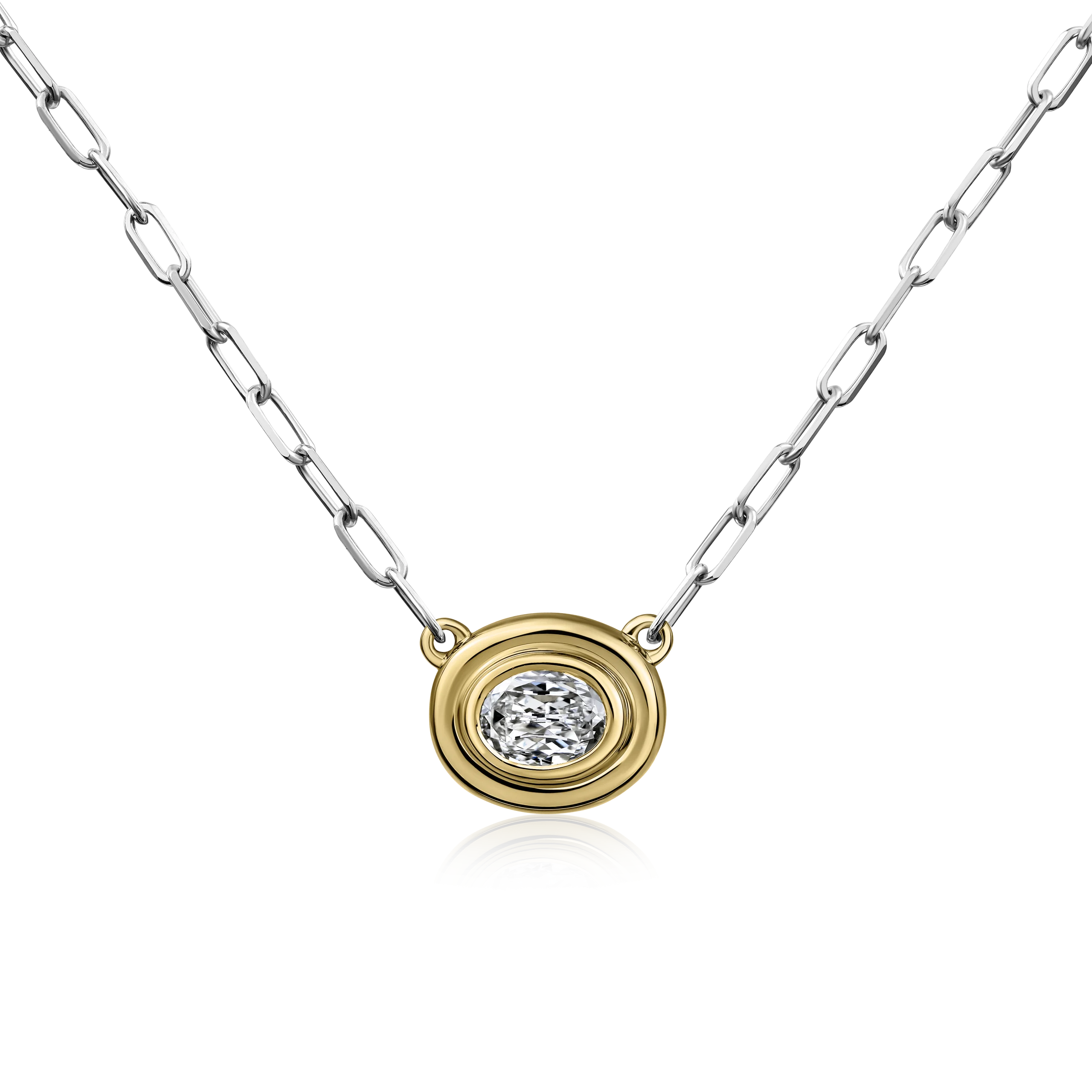 Crisscut New York L’Amour Crisscut® Oval Diamond Pendant