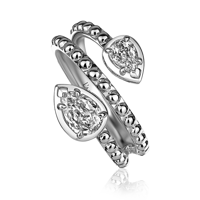 Crisscut New York L’Amour Crisscut® Pear-shape Diamond Bypass Ring
