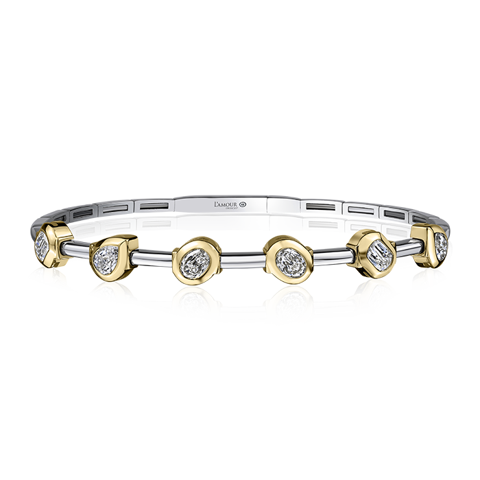 Crisscut New York L’Amour Crisscut® Mixed Shape Diamond Memory Cuff Bracelet