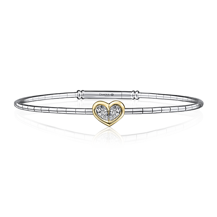 Crisscut New York L’Amour Crisscut® Pear-Shape DIamond Memory Cuff Bracelet