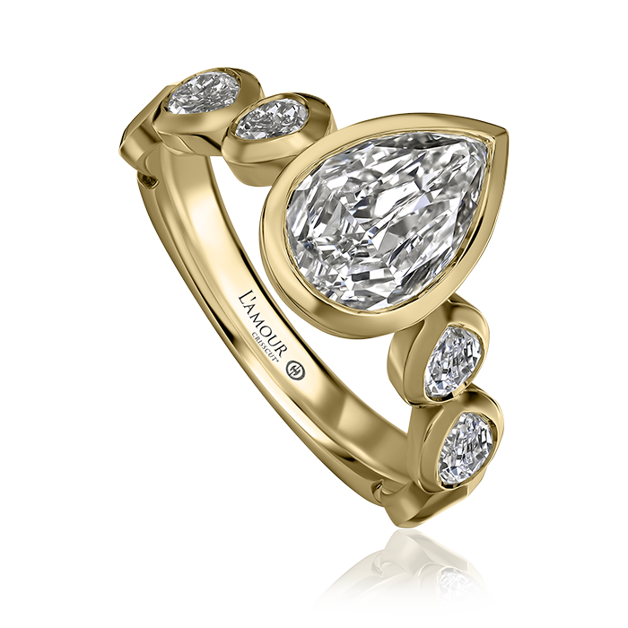 Crisscut New York L’Amour Crisscut® Pear-Shape Diamond Engagement Ring