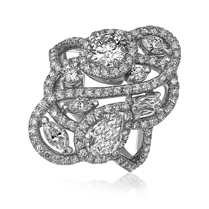 Crisscut New York Multi-shape Diamond Ring