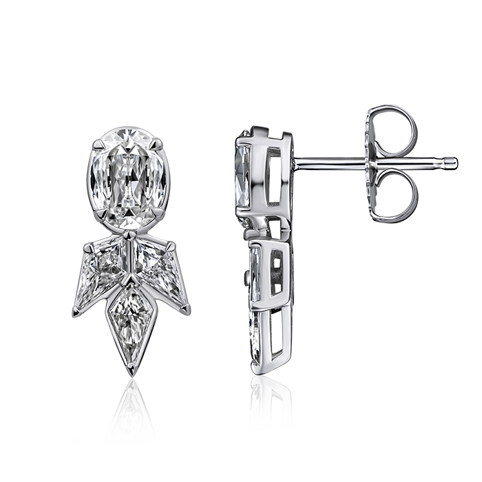 Crisscut New York L’Amour Crisscut® Oval Diamond Earrings