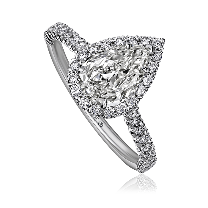 Crisscut New York L’Amour Crisscut® Pear-Shape Diamond Engagement Ring