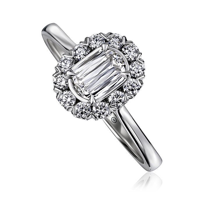 L’Amour Crisscut® Classic Diamond Halo Ring