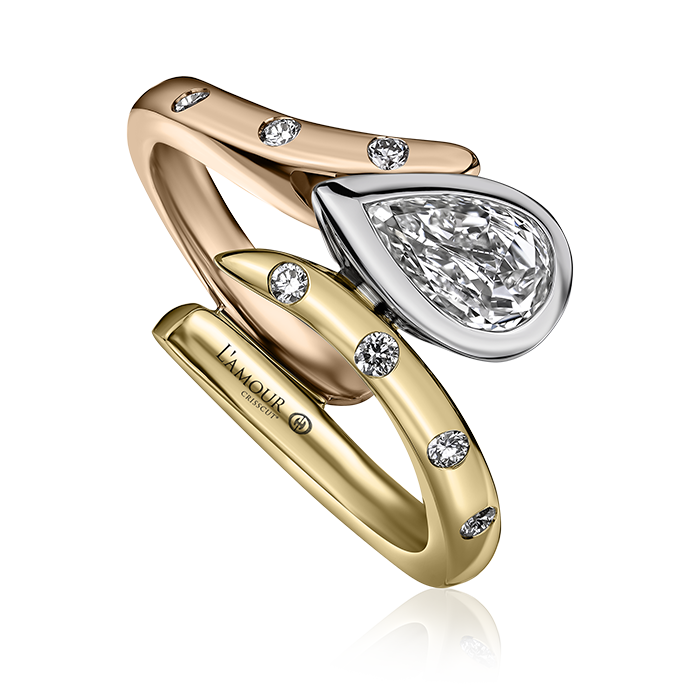 Crisscut New York L’Amour Crisscut® Pear-Shape Diamond Ring