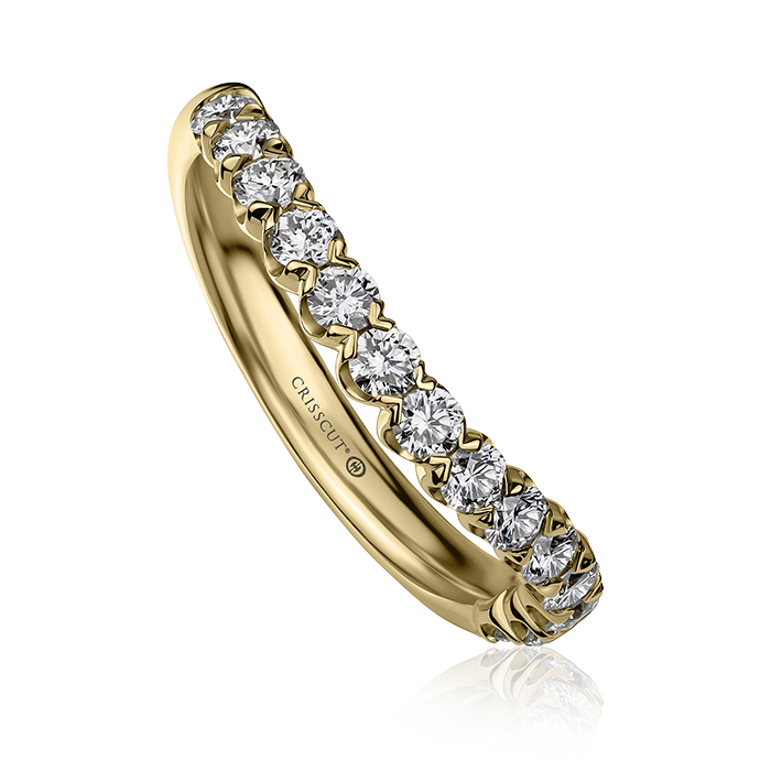 Crisscut New York Contour Diamond Band